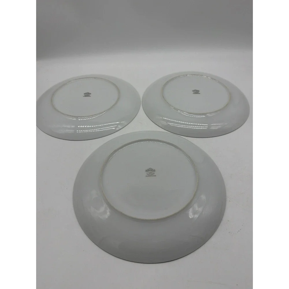 Fukagawa Arita #706 Moon Glow Set Of 3 Dinner Plates 10 1/4